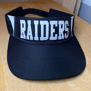 Sportsman Las Vegas Raiders Football Visor Hat Black White Adjustable NFL Gear